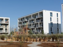 Die neuen Wohnungen der GEWOFAG in der Messestadt Riem. Foto: Roland Weegen