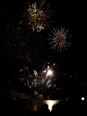 Als krönender Abschluss - Feuerwerk beim Tegernseer-Seefest
