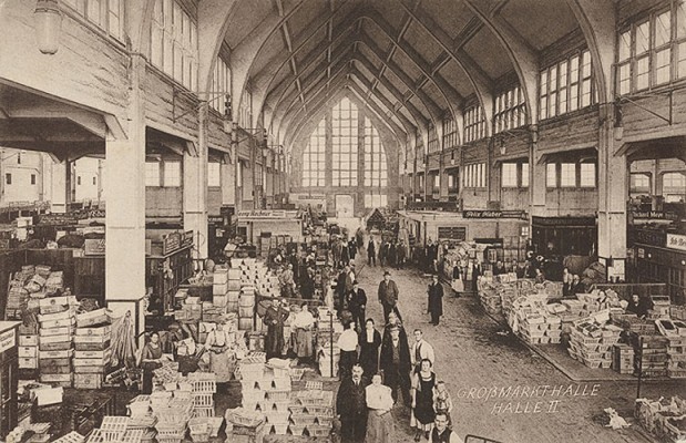 Großmarkthalle München, um 1915, Fotografie | © Stadtarchiv München, Fotosammlung