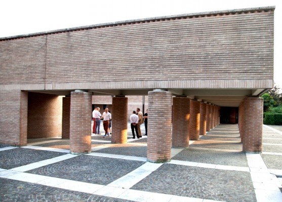 Am Abend noch ein Besuch in der Postmodernen Kirche von Mario Botta