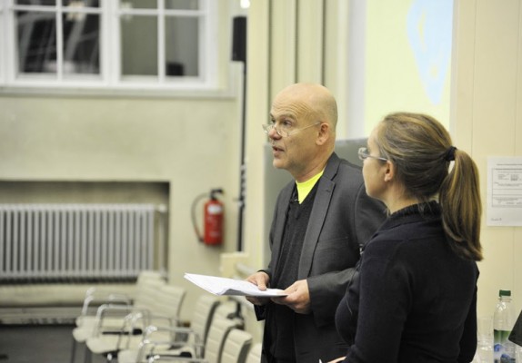 Die Veranstalter: Kaye Geipel und Friederike Meyer, Bauwelt | Foto: Andrea Altemüller