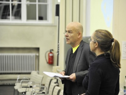 Die Veranstalter: Kaye Geipel und Friederike Meyer, Bauwelt | Foto: Andrea Altemüller