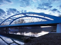 Kategorie Bru&#776;ckenbau: Ju&#776;rgen Schmidt und Peter Radl von SSF Ingenieure fu&#776;r die Donaubru&#776;cke Gu&#776;nzburg |  © Florian Schreiber