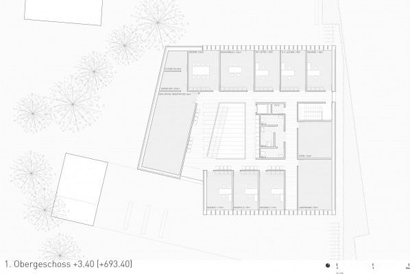 1. Preis | Grundriss OG, © Studio SWES mit Oberpriller Architekten