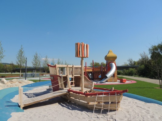 Station Passau auf dem Spielplatz der Deichgärten