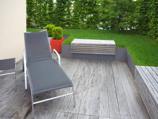 BILD:       		Dachterrasse in Schwabing            