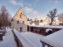 Blick auf Wohnhaus und Atrium- Innenhof