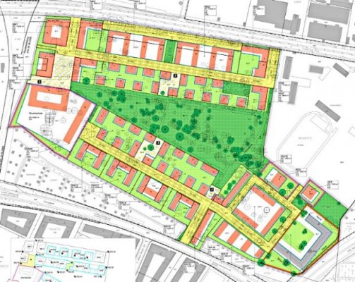 Bebauungsplan für das Funkkasernen-Areal. © Stadt München