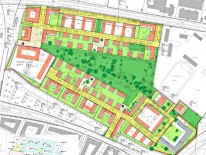 Bebauungsplan für das Funkkasernen-Areal. © Stadt München