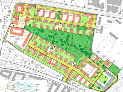 Bebauungsplan für das Funkkasernen-Areal. © Stadt München