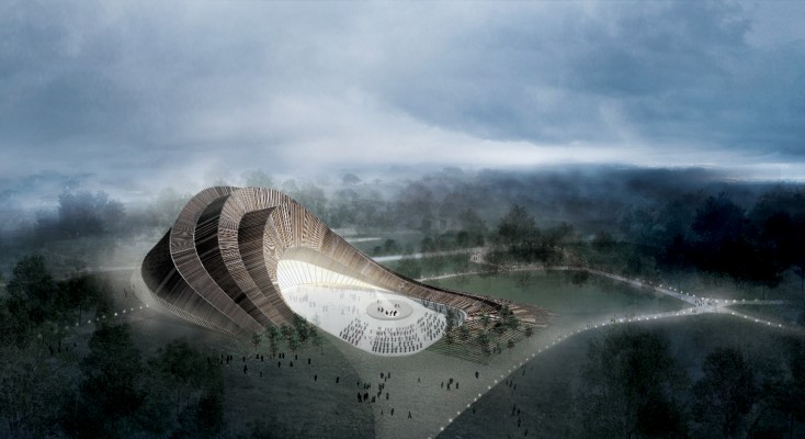 Vogelperspektive am Abend © SBA Architektur und Städtebau