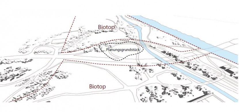 Das Planungskonzept bewahrt und verbindet Biotopflächen © SBA Architektur und Städtebau