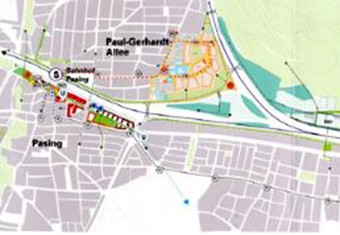 Strukturplan Paul-Gerhard-Allee, © Stadt München