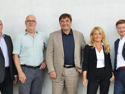 v.l.n.r.: Walter Landherr, Georg Brechensbauer, Karlheinz Beer, Lydia Haack, Andreas Emminger...