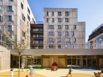 Wohnanlage mit Kinderkrippe in Paris, nunc architectes © Luc Boegly