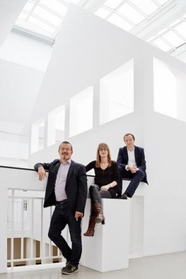 DAM Team Architekturbiennale 2016 (v.l.n.r.): Peter Cachola Schmal, Anna Scheuermann, Oliver Elser, © Foto: Kirsten Bucher