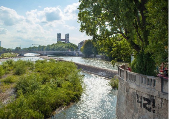 Blick von Corneliusbrücke nach Süden © LHM/Philip Winkelmeier