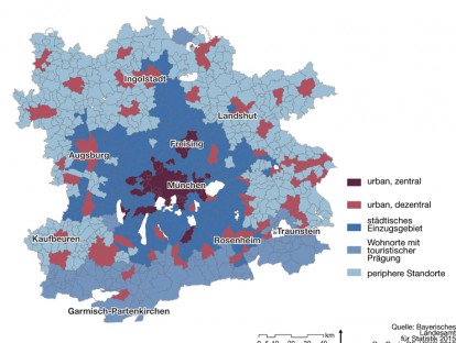 Räumliche-funktionale Strukturcluster der Metropolregion München