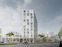 Entwurf des 1. Preisträgers: Allmann Sattler Wappner GmbH, München, mit realgrün Landschaftsarchitekten, München; © Münchenbau Bauträger GmbH