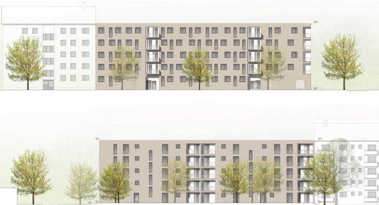 Ansichten Bauteil Wes; © bogevischs buero Architekten & Stadtplaner GmbH
