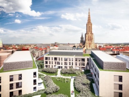Seldelhöfe in Ulm, Dach-Perspektive; © msm meyer schmitz-morkramer