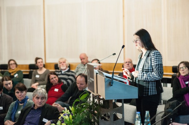 Impulsvortrag von Stadtbaurätin Prof. Dr. Elisabeth Merk. Foto: die urbanauten / Gabriela Neeb