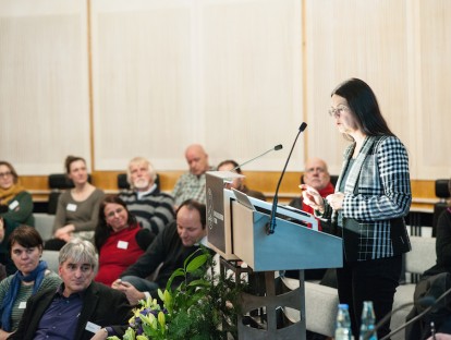 Impulsvortrag von Stadtbaurätin Prof. Dr. Elisabeth Merk. Foto: die urbanauten / Gabriela Neeb