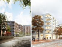 Die zwei 1. Preise: Rapp+Rapp + Lützow 7 Cornelia Müller Jan Wehberg (links) / Baumschlager Eberle Architekten + Planstatt Senner (rechts)