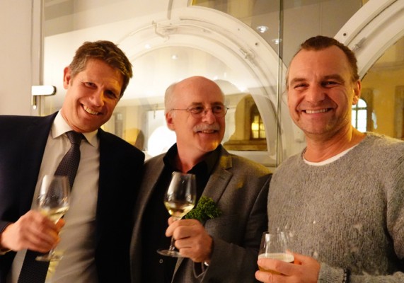 Erik van Hulst und Torben Hansen (Schotten&Hansen) mit Wolfgang Gruschwitz