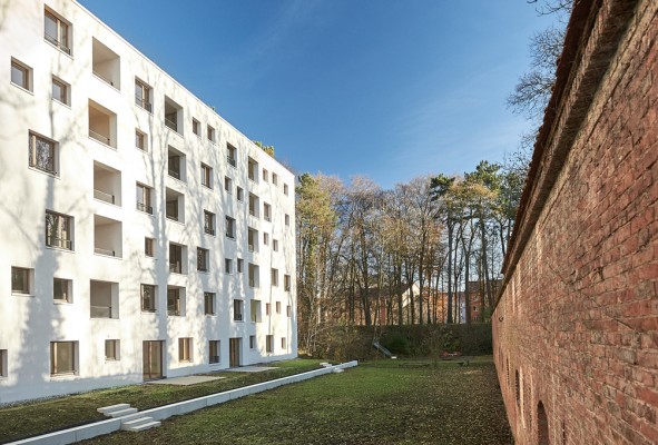 Soziale Wohnbebauung Neu-Ulm, Braunger Wörtz Architekten. Foto: Erich Spahn, Dorothea Steffen