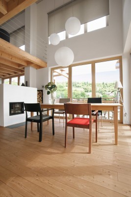 Interieur Holzhaus am Hang in Randersacker. Foto: Thomas Drexel