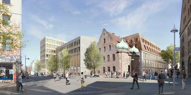 1. Preis Altstadt Karree Nürnberg, Meili, Peter Architekten. © nightnurse images