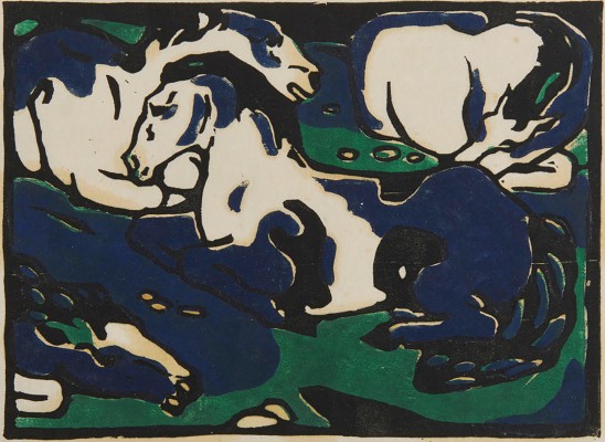 "Ruhende Pferde" von Franz Marc, Thole Rotermund Kunsthandel