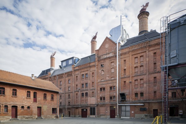 Die Meußdoerffer’sche Malzfabrik (heute Ireks GmbH) steht seit 1883 in Kulmbach. © Ulrike Myrzik / Architekturmuseum der TU Muenchen