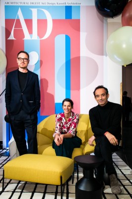 Chefredakteur Oliver Jahn mit den Designern Gesa Hansen und Jacopo Foggini