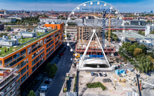 Riesenrad Hi-Sky im Werksviertel-Mitte