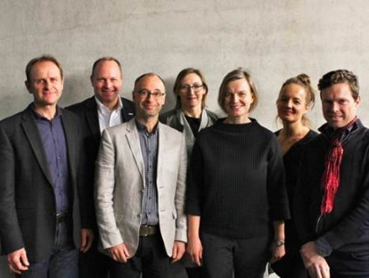 Der neue Vorstand des bdla Bayern (v.l.n.r.): Dr. Johannes Gnädinger, Kajetan Winzer, Andreas Rockinger, Doris Grabner, Prof. Dr. Swantje Duthweiler, Nicole Meier, Tilman Latz. Foto: Ulrich Stefan Knoll / bdla Bayern