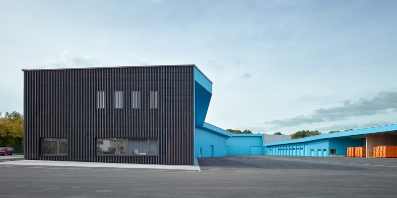 Preisträger Gewerbe- und Verwaltungsbau: Neubau Wertstoff- und Strassenreinigungsdepot Nord, Augsburg. Foto: Jens Weber