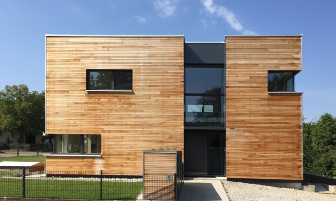 Passivhaus mit Faltwerktreppe