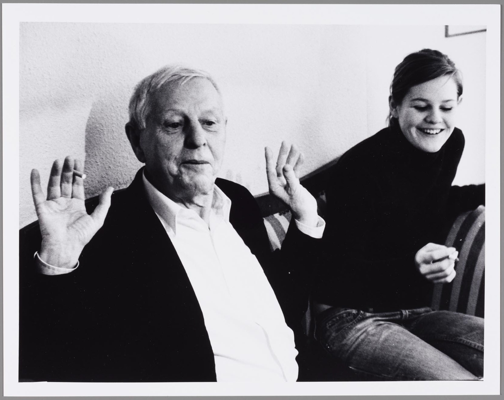 Hans Magnus Enzensberger mit Tochter Theresia, Kaufbeuren, 2004 © Münchner Stadtmuseum, Sammlung Fotografie, Archiv Moses, Nachlass des Fotografen