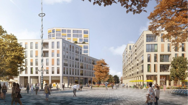 Standort Rathausplatz. Visualisierung: Steidle Architekten