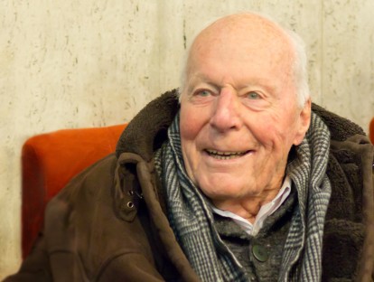 Gottfried Böhm (*1920), bei der Premiere des Films „Die Böhms – Architektur einer Familie“ im Weisshaus-Kino, Köln. © Elke Wetzig / Wikimedia Commons