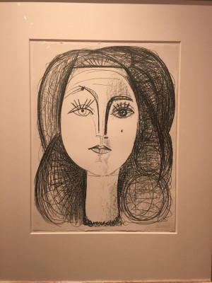 Für 100.000 Euro kann man während der Messe diese atemberaubende Zeichnung Picassos (Francoise) bei der Galerie Boisserée erwerben.