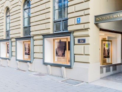 Eingang zur Sales Lounge Hoch der Isar. Foto © architekturfotografik boris storz