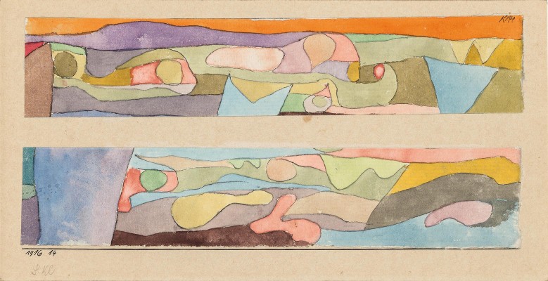 Paul Klee Münchenbuchsee 1879 – 1940 Muralto/Locarno, Zwei kleine Aquarelle, 1916 © Thole Rotermund Kunsthandel