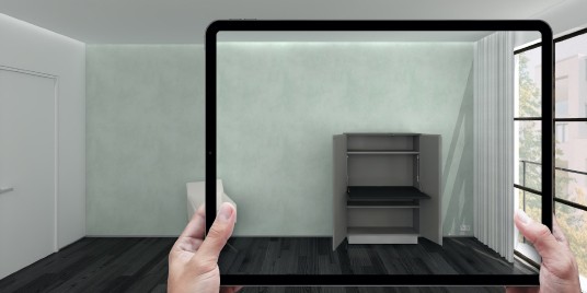 Mit AR sehen Sie realistisch, mit Ihrem Smartphone oder Tablet, wie Ihr Wunschmöbel in Ihrem Wohnzimmer aussieht.