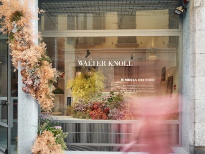 Der temporäre Showroom in Mailand mit Blumenschmuck von Irene Cuzzaniti   ©Philip Kottlorz