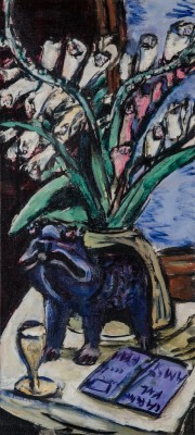 Max Beckmann: Stillleben mit Fingerhut 1943 Öl auf Leinwand   © Olaf Gulbransson Museum, Tegernsee 2022