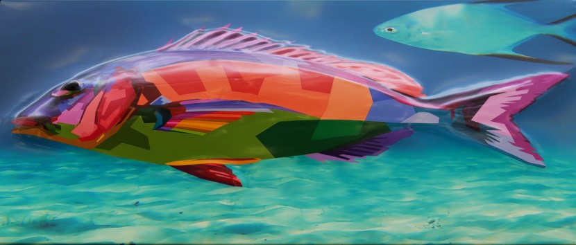 Dreidimensionaler Fisch frontal