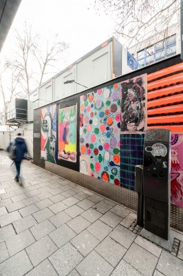 Integratives Kunstwerk am Baucontainer (© AXA IM Alts / ACCUMULATA)
